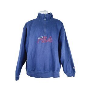 Champion Men's Blue 1/4 Zip Fellout Pullover Casual Sweatshirt Size XL